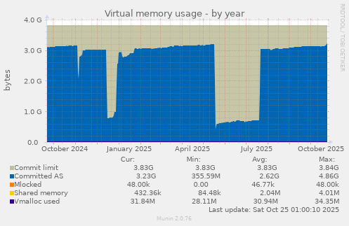 Virtual memory usage