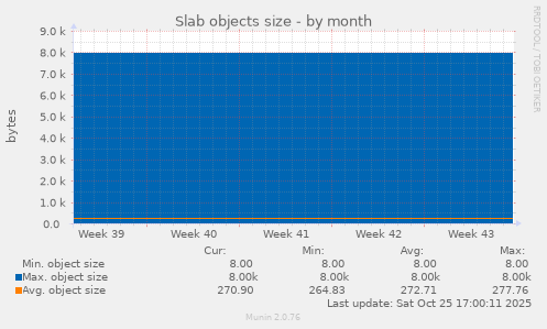 Slab objects size